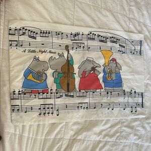 Sandra Boynton for Martex Elephant Music Band Standard Pillowcase 20x30